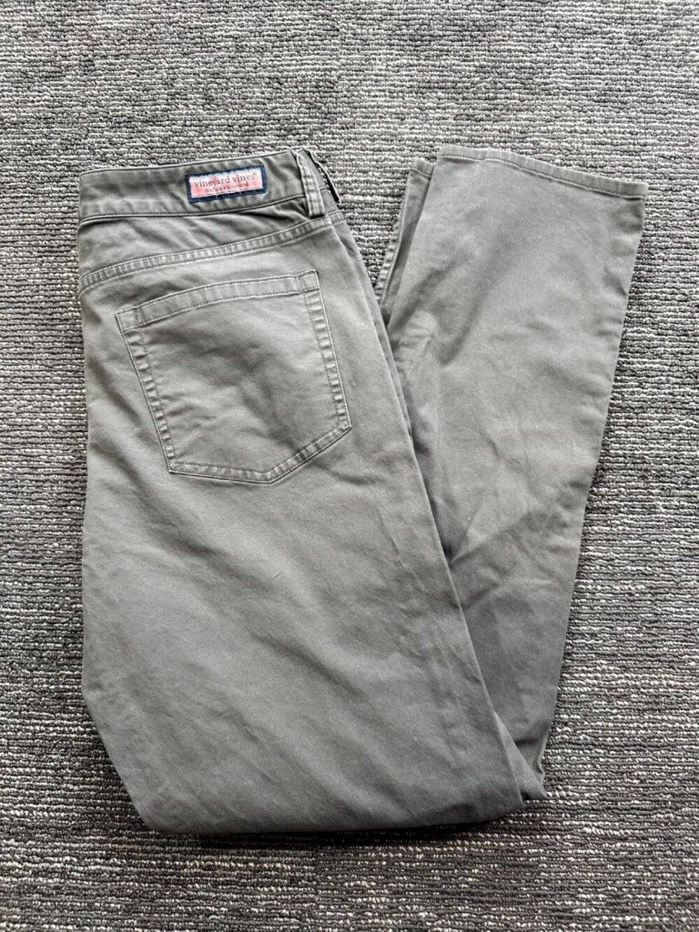 Vineyard Vines Slim Pant Mens 32x32 Gray 98% Cotton Chino Pants Martha's